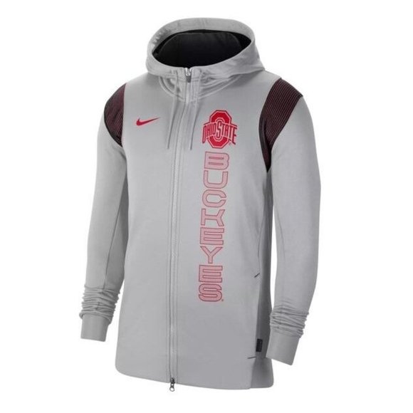 Nike Men's The Ohio State Buckeye's Therma Full-Zip Hoodie DC6228-007 size M